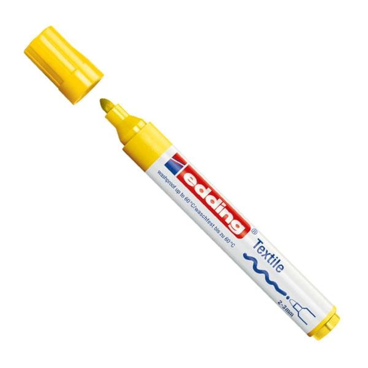Rotulador Edding Marcador Permanente Especial Tela 4500 Punta Conica Trazo 3mm Amarillo