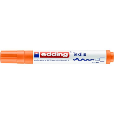 Rotulador Edding Marcador Permanente Especial Tela 4500 Punta Conica Trazo 3mm Naranja - vista 2