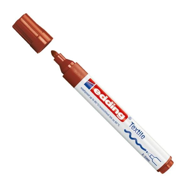 Rotulador Edding Marcador Permanente Especial Tela 4500 Punta Conica Trazo 3mm Marron