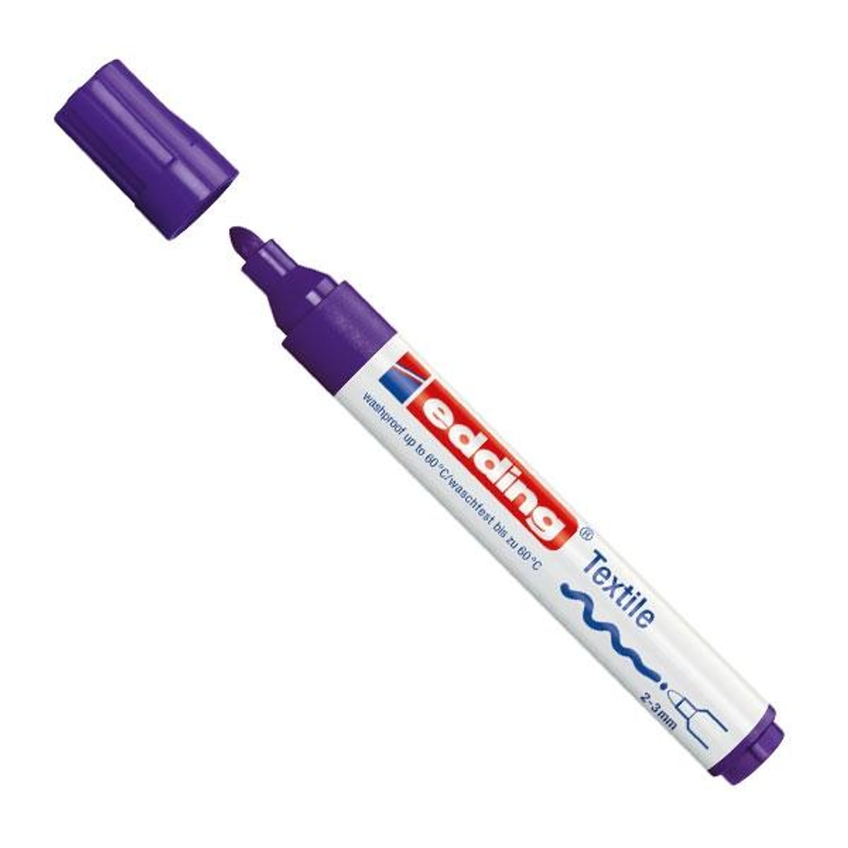 Rotulador Edding Marcador Permanente Especial Tela 4500 Punta Conica Trazo 3mm Violeta