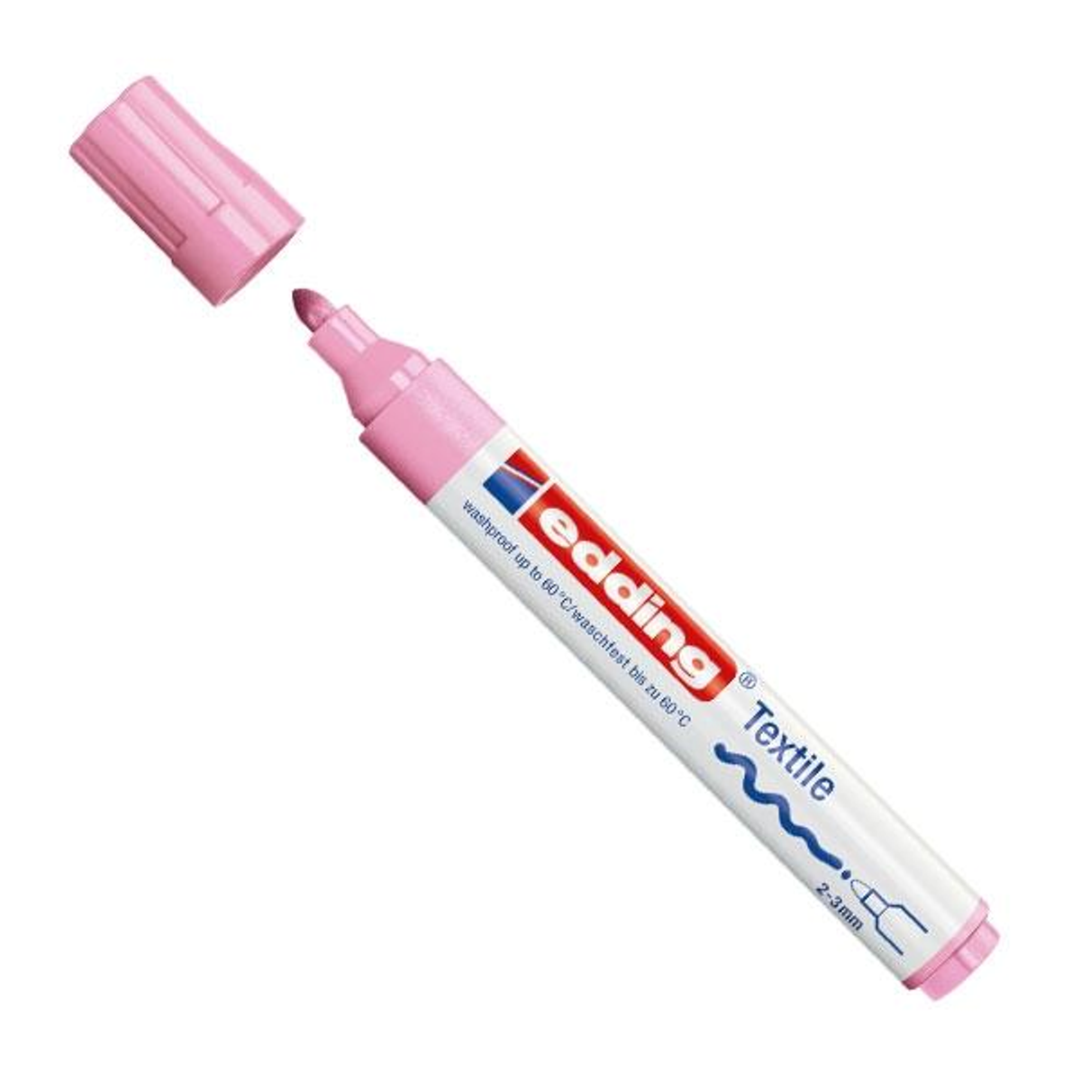 Rotulador Edding Marcador Permanente Especial Tela 4500 Punta Conica Trazo 3mm Rosa