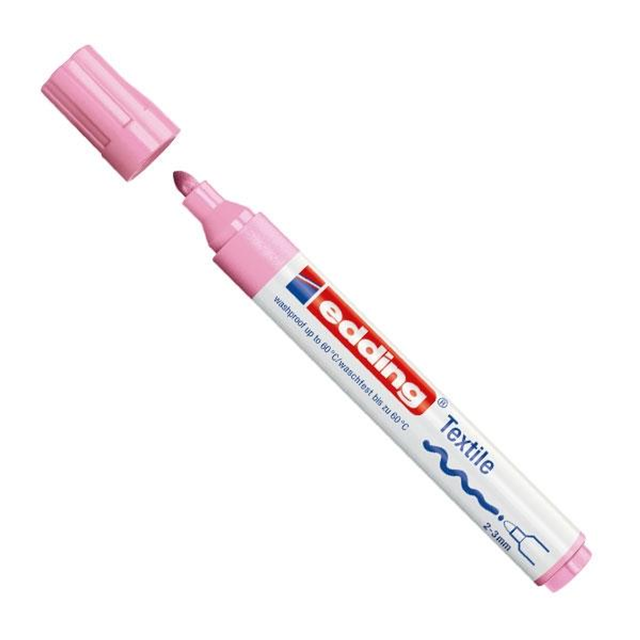 Rotulador Edding Marcador Permanente Especial Tela 4500 Punta Conica Trazo 3mm Rosa