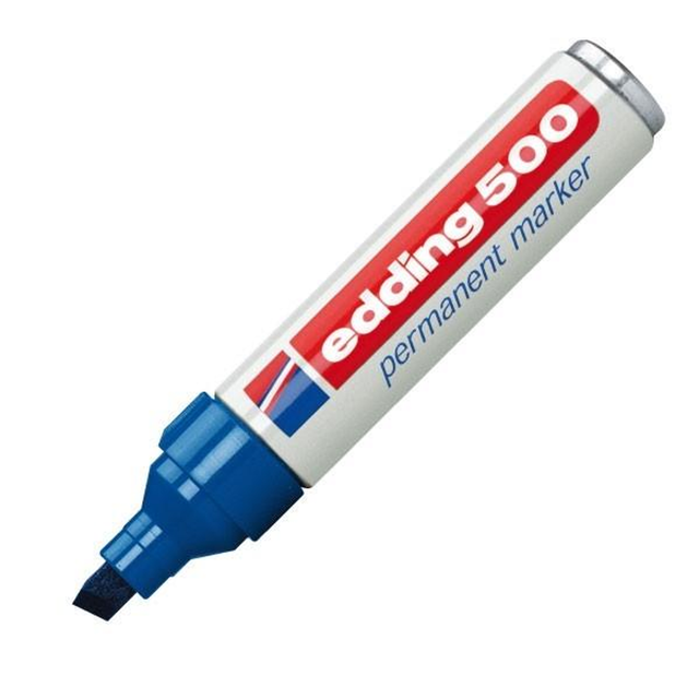 Rotulador Edding Marcador Permanente 500 Punta Biselada Trazo 2-7mm Azul