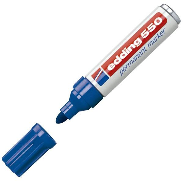 Rotulador Edding Marcador Permanente 550 Punta Conica Trazo 3-4mm Azul