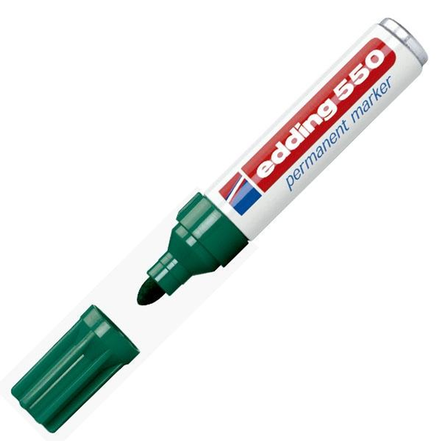 Rotulador Edding Marcador Permanente 550 Punta Conica Trazo 3-4mm Verde