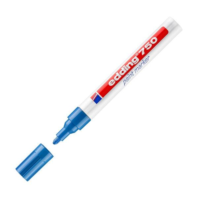 Rotulador Edding Marcador Permanente 750 Tinta Opaca Punta Conica Trazo 2-4mm Azul