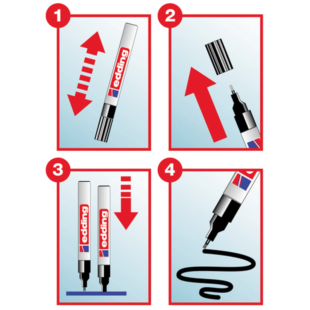 Rotulador Edding Marcador Permanente 750 Tinta Opaca Punta Conica Trazo 2-4mm Azul - vista 2
