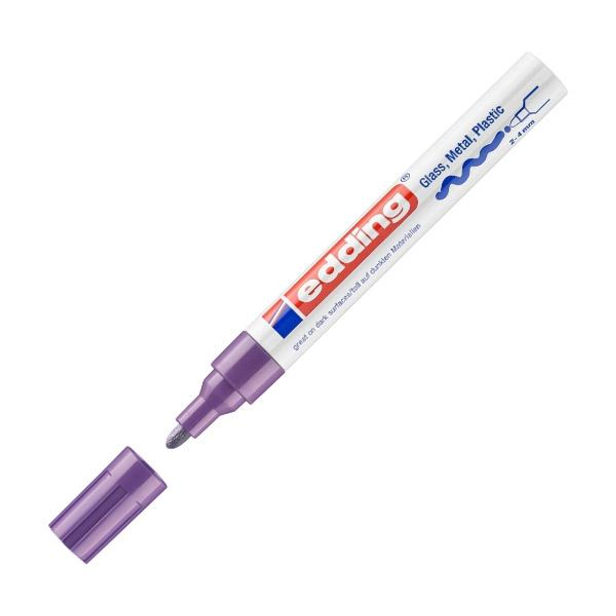 Rotulador Edding Marcador Permanente 750 Tinta Opaca Punta Conica Trazo 2-4mm Violeta