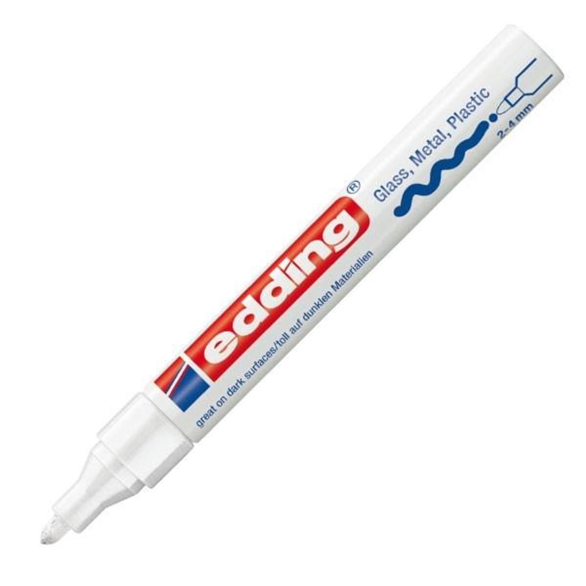 Rotulador Edding Marcador Permanente 750 Tinta Opaca Punta Conica Trazo 2-4mm Blanco