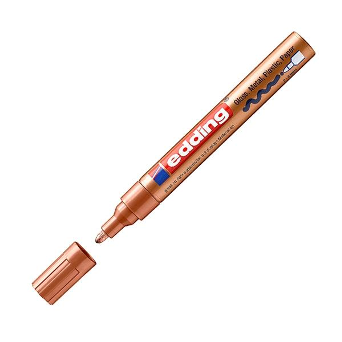 Rotulador Edding Marcador Permanente Especial 750 Tinta Opaca Punta Conica Trazo 2-4mm