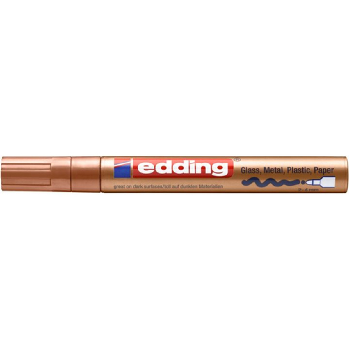 Rotulador Edding Marcador Permanente Especial 750 Tinta Opaca Punta Conica Trazo 2-4mm - vista 2