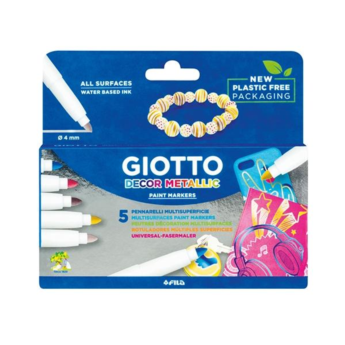 Rotulador Giotto C.5 Rotuladores Decor Metal Colores Surtidos