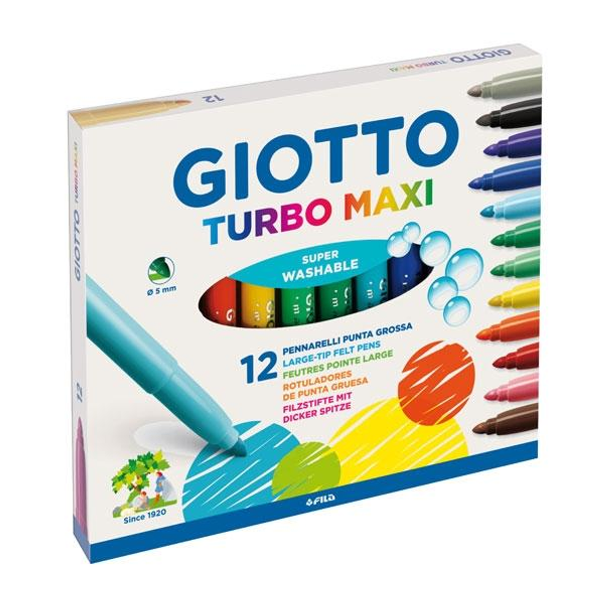 Rotulador Giotto C.12 Rotuladores Turbo Maxi Colores Surtidos