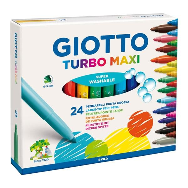 Rotulador Giotto C.24 Rotuladores Turbo Maxi Colores Surtidos