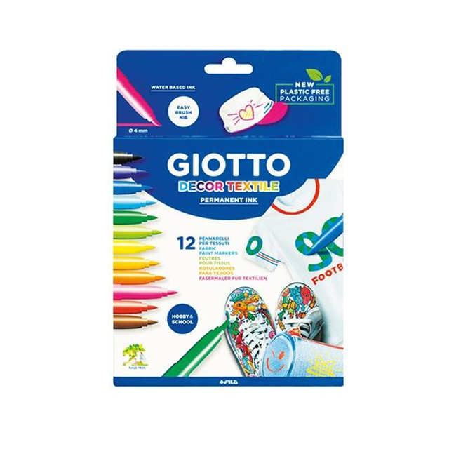 Rotulador Giotto C.12 Rotuladores Decor Textile Colores Surtidos