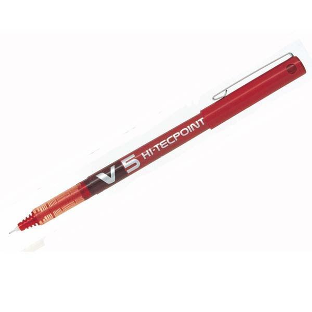 Rotulador Pilot V5 Punta Aguja Trazo 0,3mm Rojo
