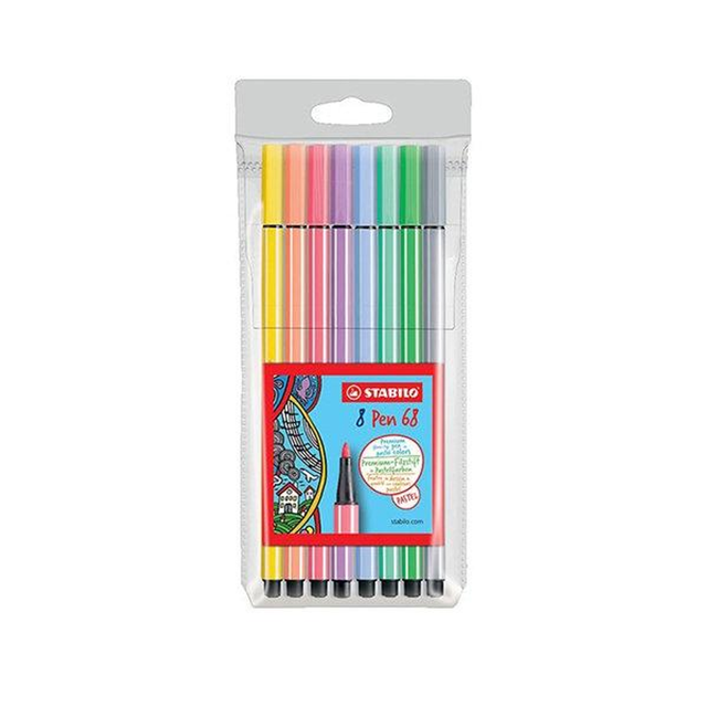 Rotulador Stabilo Paq.8 Rotuladores Pen 68 Pastel