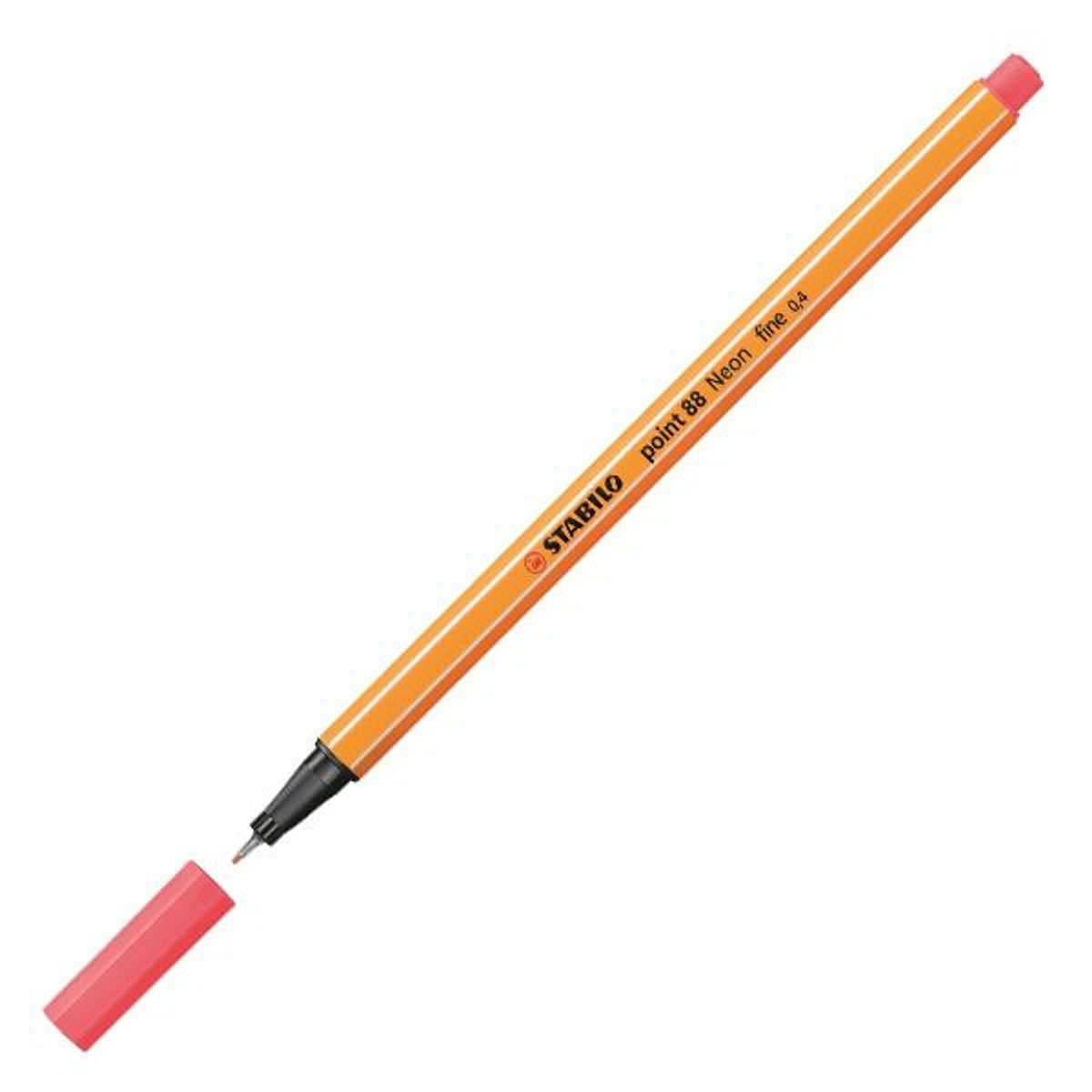 Rotulador Stabilo Point 88 Punta Fieltro Fina Trazo 0,4mm Rojo Neon