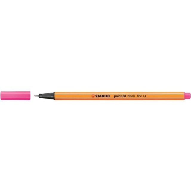 Rotulador Stabilo Point 88 Punta Fieltro Fina Trazo 0,4mm Rosa Neon