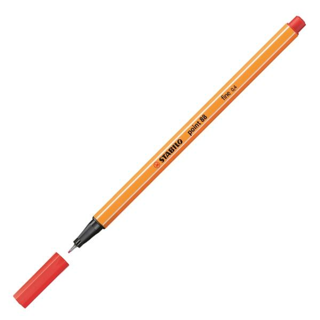 Rotulador Stabilo Point 88 Punta Fieltro Fina Trazo 0,4mm Rojo