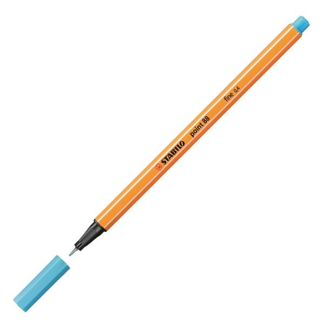 Rotulador Stabilo Point 88 Punta Fieltro Fina Trazo 0,4mm Azul Celeste