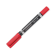 Rotulador Staedtler Permanente Lumocolor Duo Trazo 0,6mm y 1,5mm Rojo