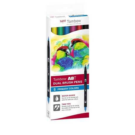 Rotulador Tombow C.6 Rotuladores Doble Pincel Dual Brush Colores Primarios