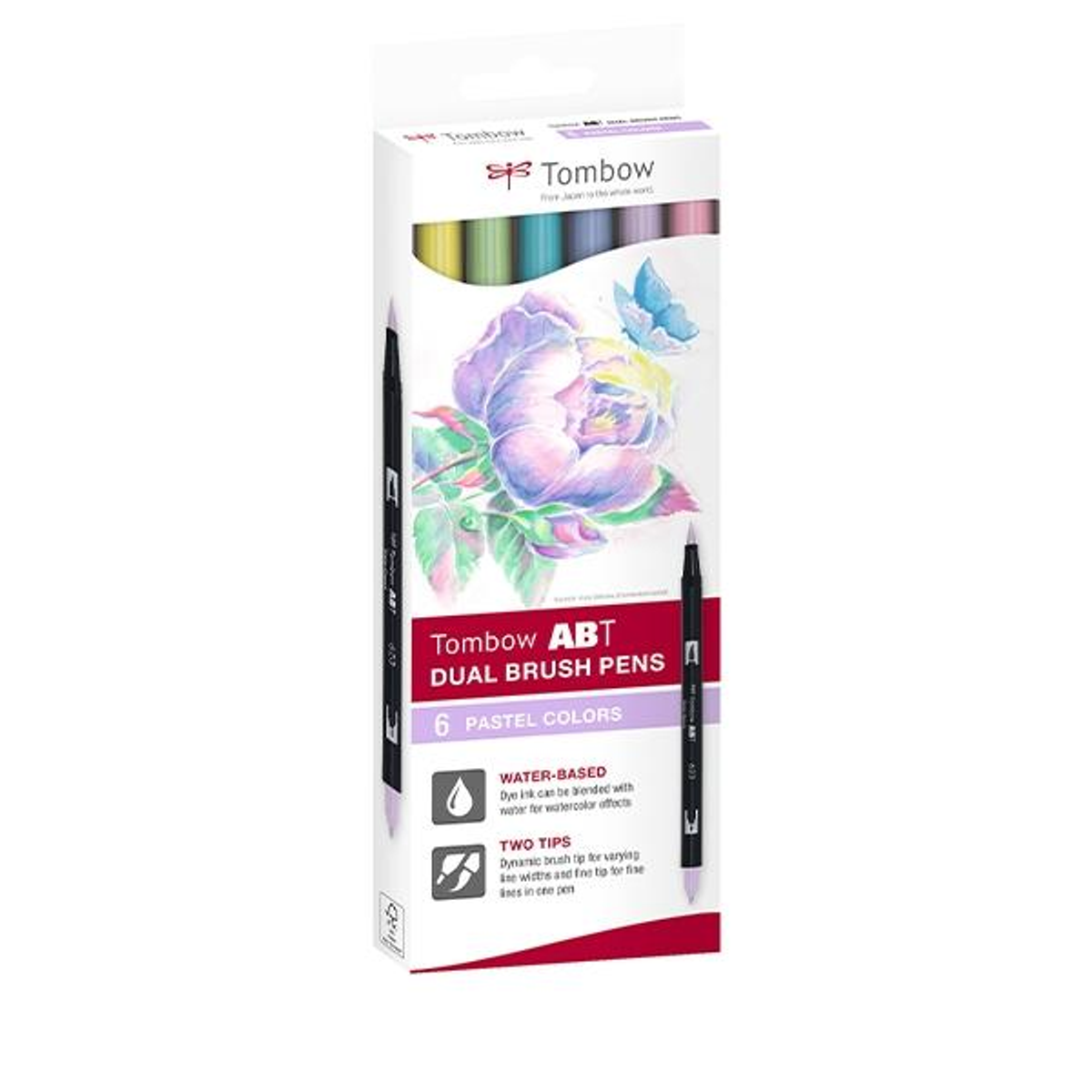 Rotulador Tombow C.6 Rotuladores Doble Punta Lettering Colores Pastel