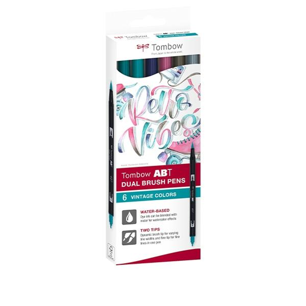 Rotulador Tombow C.6 Rotuladores Doble Punta Lettering Colores Vintage