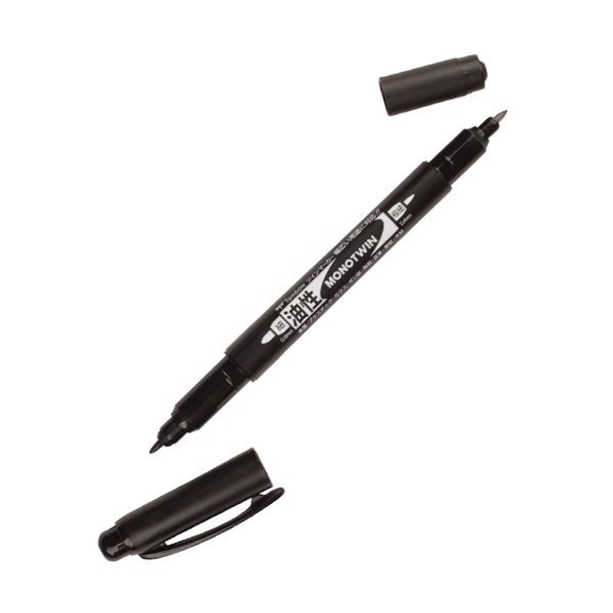 Rotulador Tombow Permanente Mono Twin Doble Punta Fina y Gruesa Negro