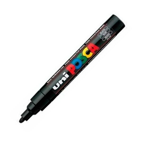 Rotulador Uni-ball Marcador Pintura Base Agua Uni Posca PC8K Trazo 8mm Negro