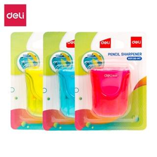 Sacapuntas Deli Bl. Afilalapices con Deposito U-touch 2 Agujeros Colores Surtidos