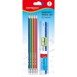 Sacapuntas Keyroad Set de Escritura 4 Lapiceros, Goma, y Regla de 15cm