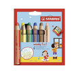 Sacapuntas Stabilo C.6 Lápices 3 en 1 Woody Colores Surtidos 8806-2