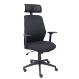 Silla de oficina Foröl Parolis Malla + Aran - Cabecero - Negro