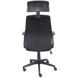Silla de oficina Foröl Parolis Malla + Aran - Cabecero - Negro
