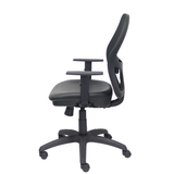 Silla de oficina Piqueras y Crespo Jorquera Malla + Similpiel - Sincro con traslack · Brazos - Negro