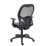 Silla de oficina Piqueras y Crespo Jorquera Malla + Similpiel - Sincro con traslack · Brazos - Negro