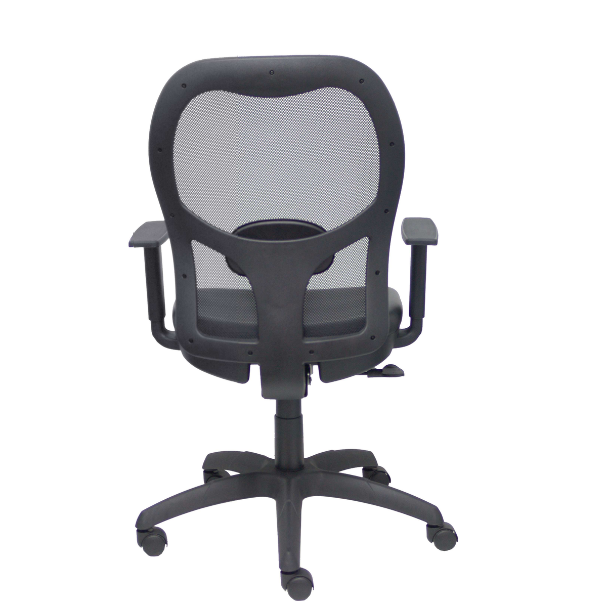 Silla de oficina Piqueras y Crespo Jorquera Malla + Similpiel - Sincro con traslack · Brazos - Negro