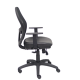 Silla de oficina Piqueras y Crespo Jorquera Malla + Similpiel - Sincro con traslack · Brazos - Negro