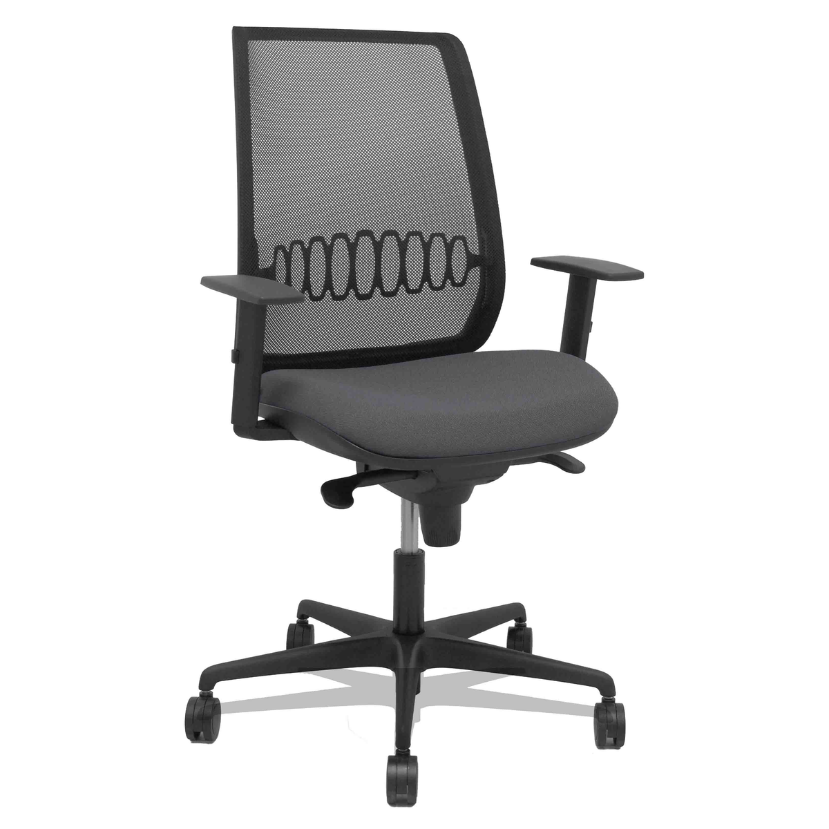 Silla de oficina Piqueras y Crespo Alares Malla + Bali - Sincro · Brazos regulables - Tonos - Gris Oscuro