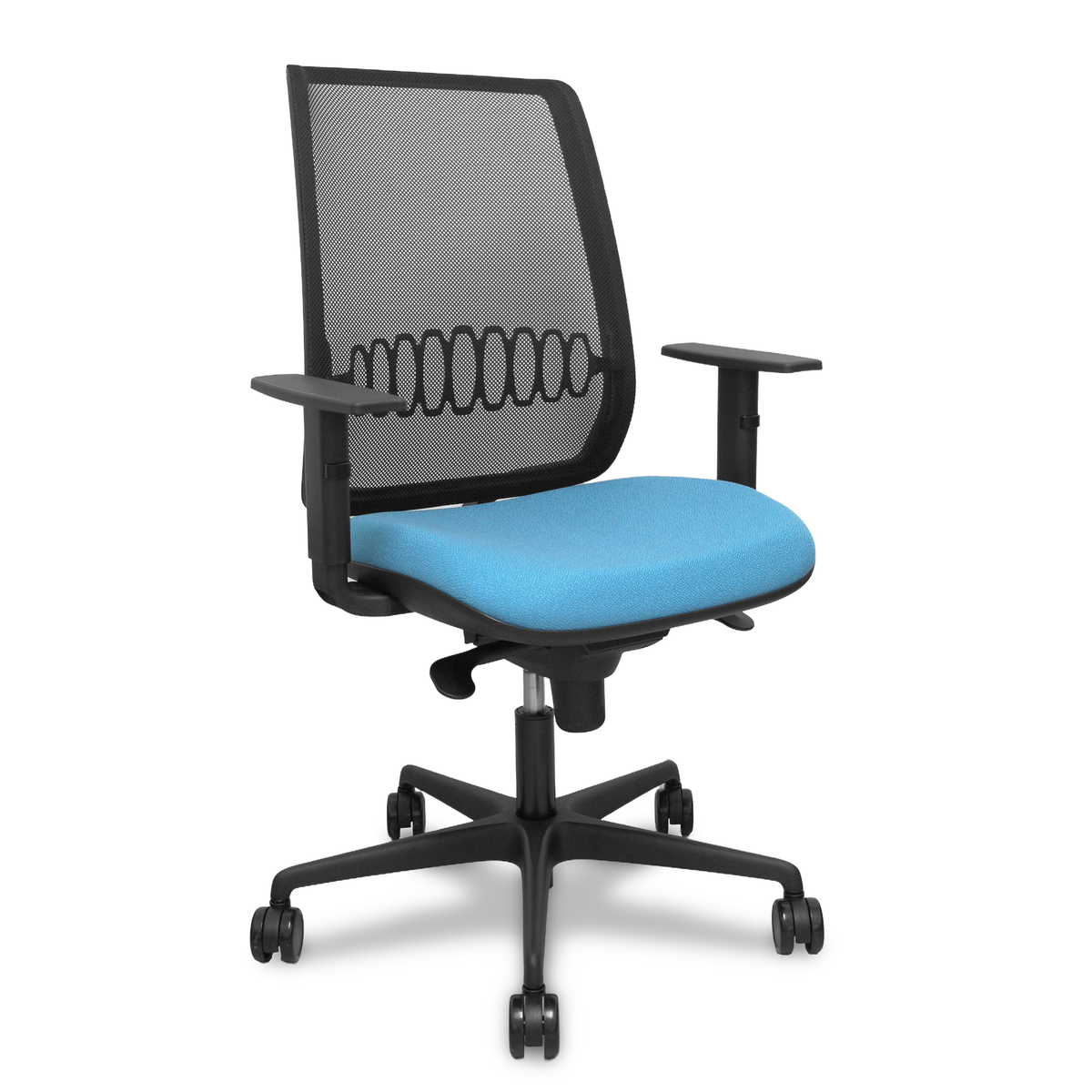 Silla de oficina Piqueras y Crespo Alares Malla + Bali - Sincro · Brazos regulables - Colores - Azul Cielo