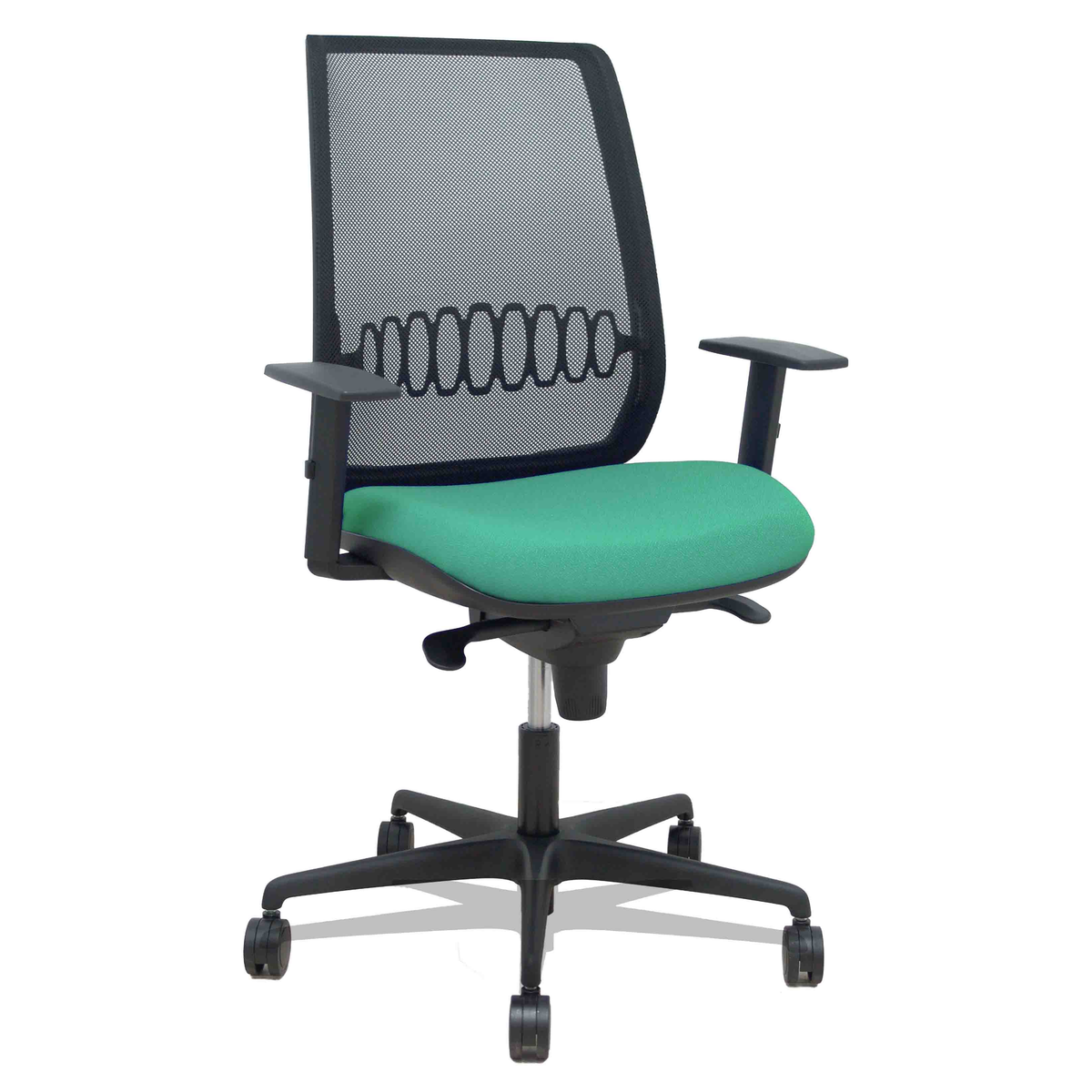 Silla de oficina Piqueras y Crespo Alares Malla + Bali - Sincro · Brazos regulables - Colores - Verde Esmeralda