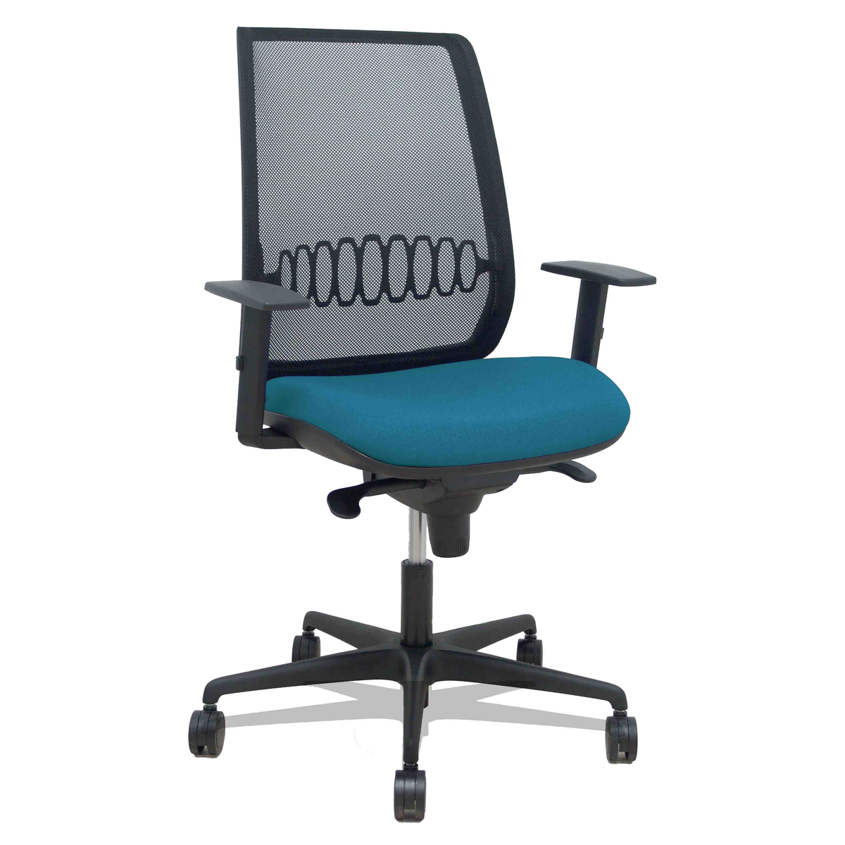 Silla de oficina Piqueras y Crespo Alares Malla + Bali - Sincro · Brazos regulables - Colores - Verde Petroleo