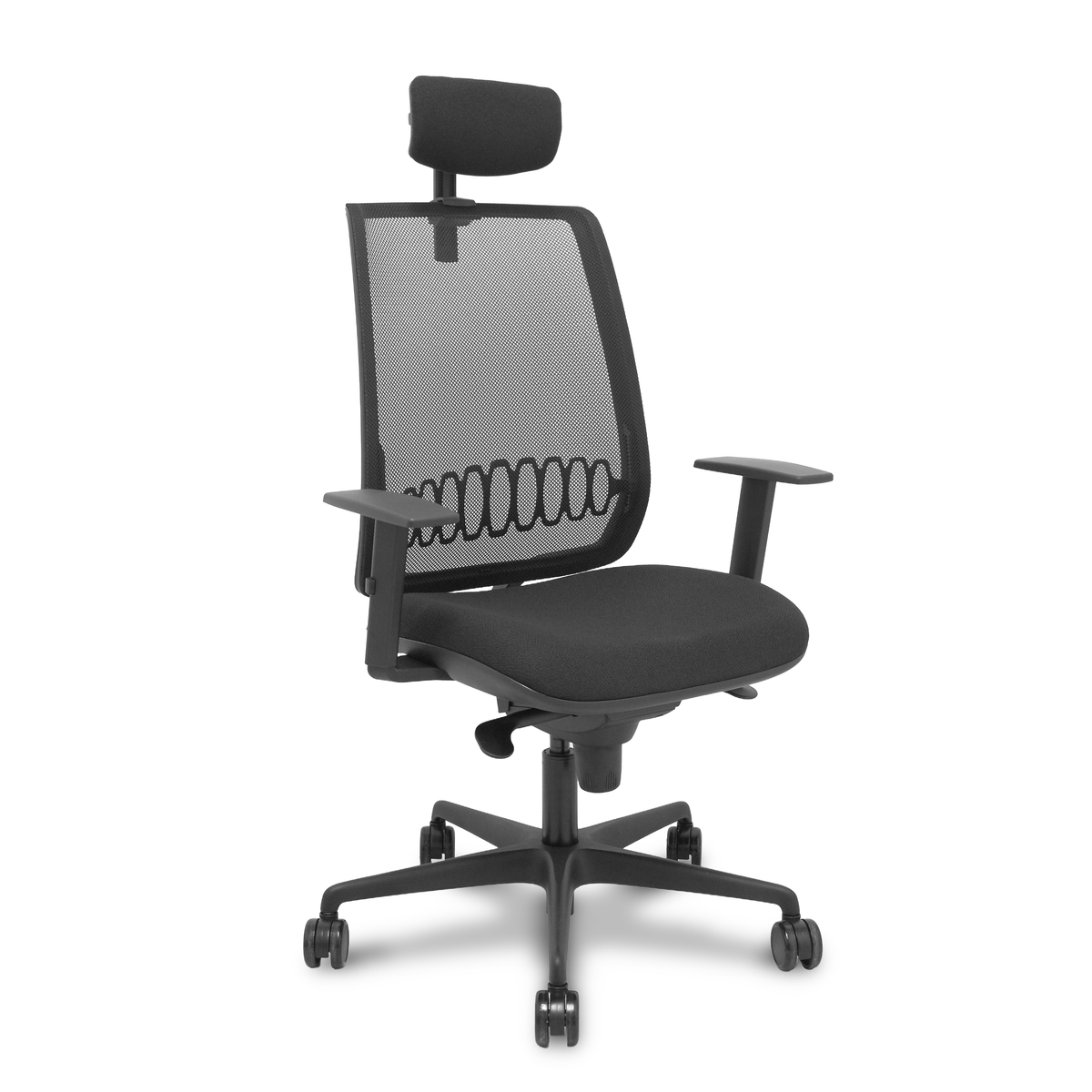 Silla de oficina Piqueras y Crespo Alares Malla Cabecero Malla + Bali - Sincro · Brazos - Negro