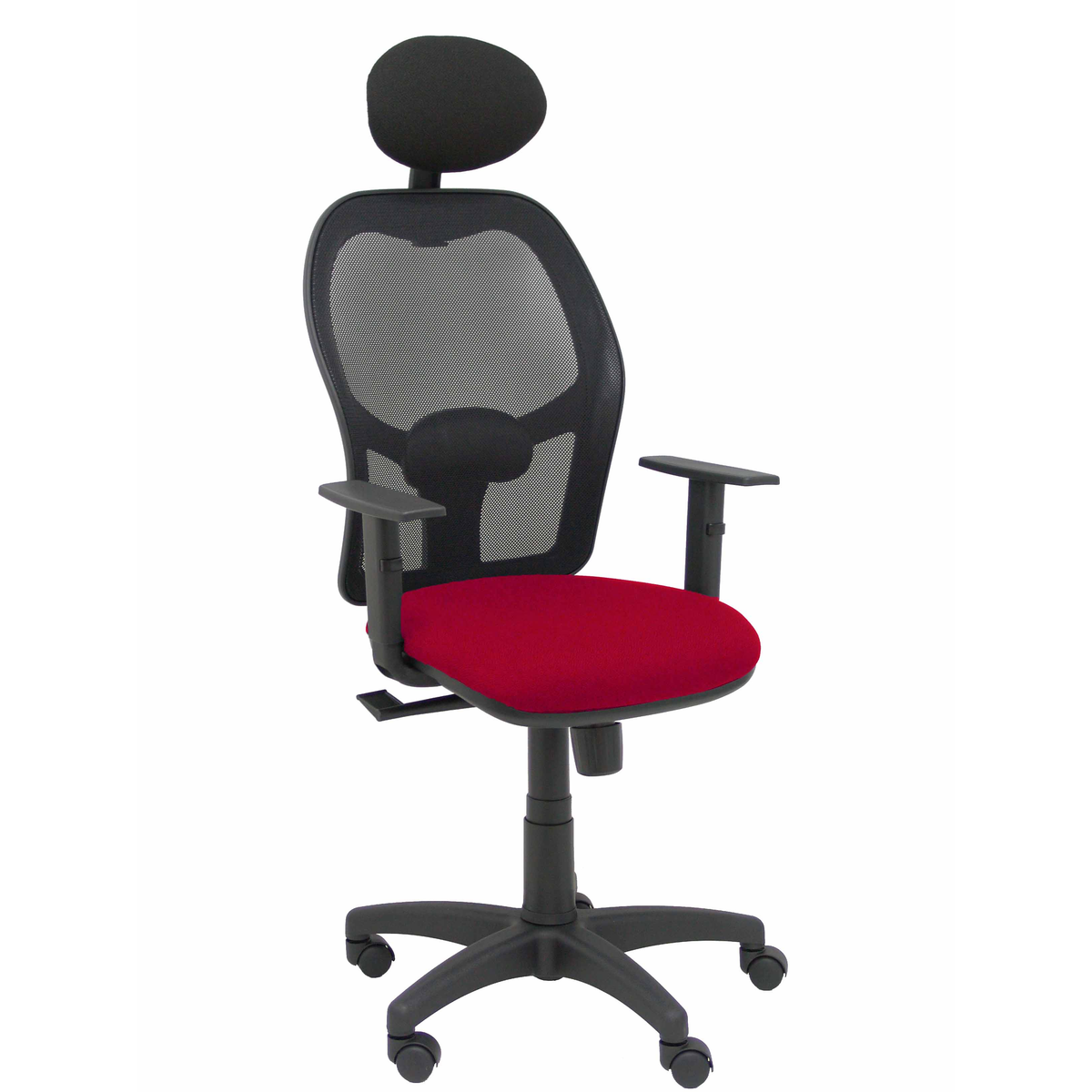 Silla de oficina Piqueras y Crespo Alocen Malla + Bali - Ref. fabricante 345SM840B100B10CRNC - Granate
