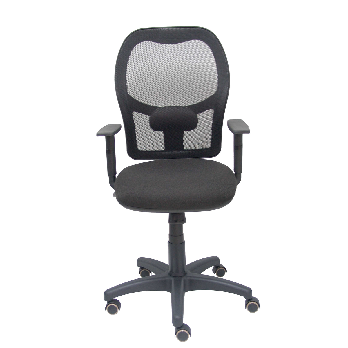 Silla de oficina Piqueras y Crespo Alocen Malla + Bali - Brazos regulables · Ruedas parquet - Negro