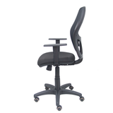 Silla de oficina Piqueras y Crespo Alocen Malla + Bali - Brazos regulables · Ruedas parquet - Negro