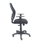 Silla de oficina Piqueras y Crespo Alocen Malla + Bali - Brazos regulables · Ruedas parquet - Negro