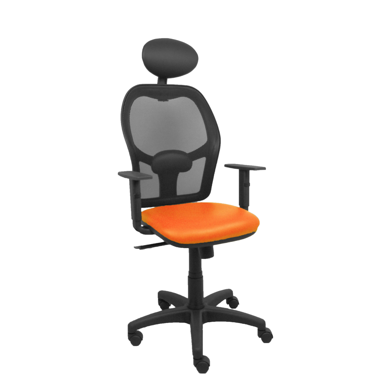 Silla de oficina Piqueras y Crespo Alocen Malla + - Ref. fabricante 345SM840SP100B10CRNC - Naranja